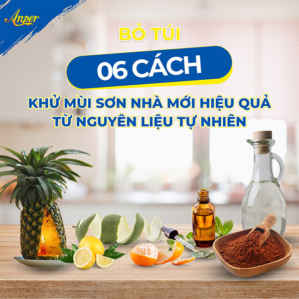6 cách khử mùi sơn nhà mới hieuj quả bằng nguyên liệu tự nhiên