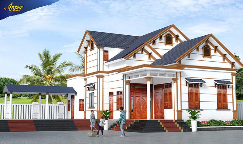 tư vấn lựa chọn màu sơn cho biệt thụ nhà vườn