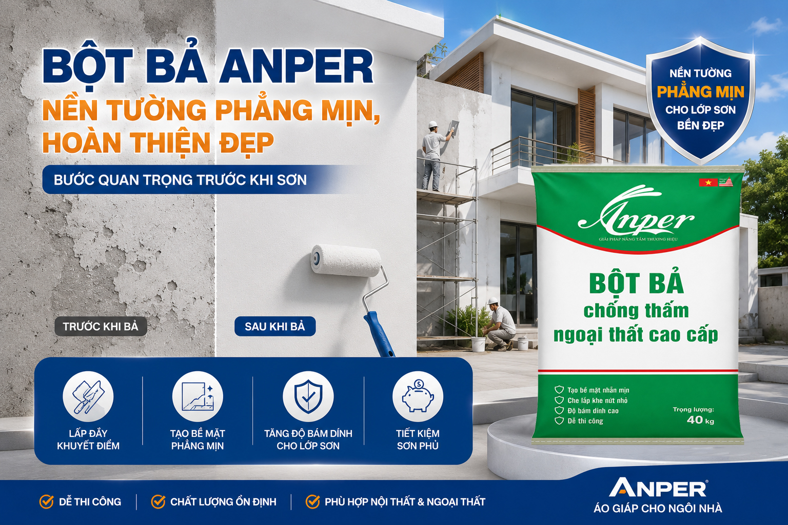 bột bả ngoại thất